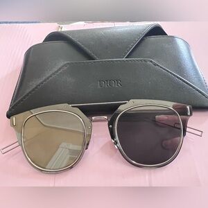 Dior Black and Silver Sunglasses